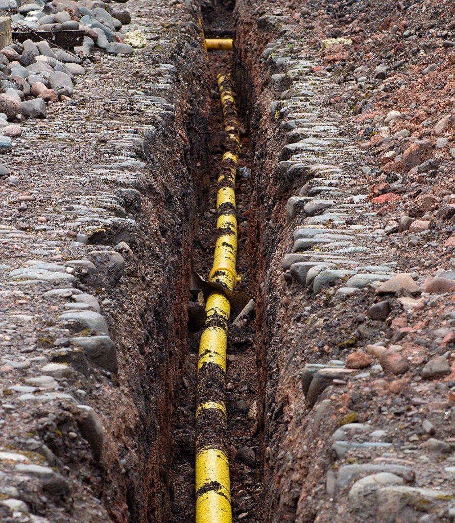 Yellow gas pipe